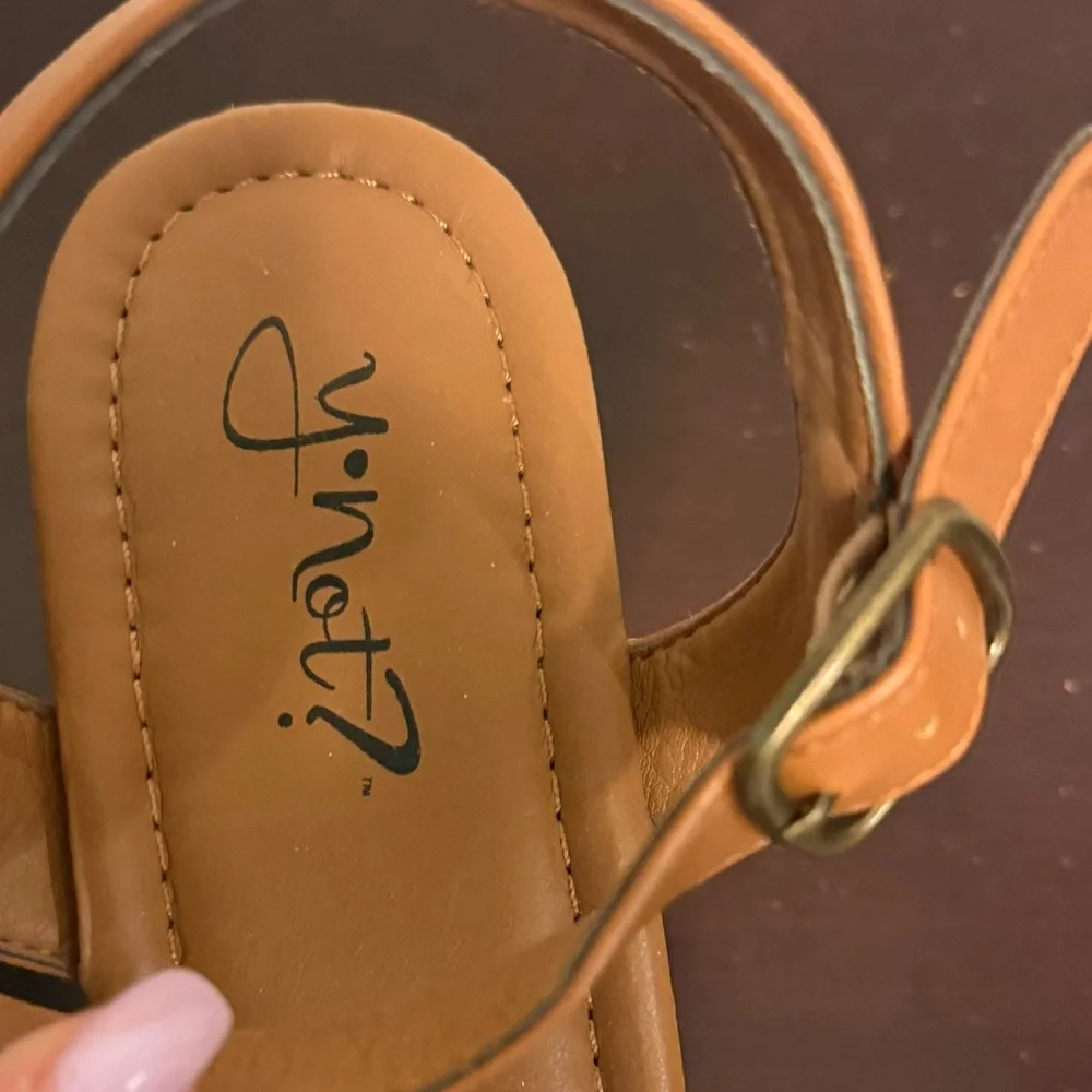 ♥️♥️ Y Not? Espadrille Wedge Sandals Size 7 Tan & Cream